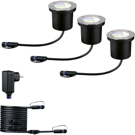 Paulmann Boden Einbauleuchten Starterset RGBW 94275 Système d'éclairage Plug&Shine ZigBee LED 3.6 W (1/5)