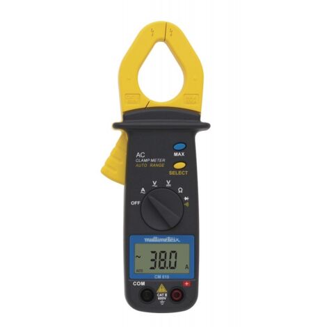 Multimetrix – Multimètre pince ampèremétrique numérique CAT III 600V – Affichage 2000 points – Courant jusqu'à 600A AC TRMS – Compact pour installations électriques