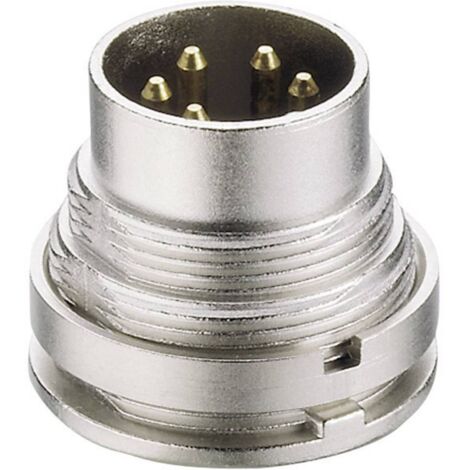 Connecteur rond DIN embase mâle verticale Lumberg SGV 50/6 Nombre de pôles: 5 argent 1 pc(s) D25417 (1/3)