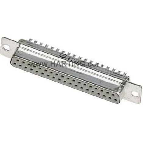 Embase SUB-D femelle 9 pôles HARTING 09672094715 180 ° fût à souder 1 pc(s) D00750 (1/2)