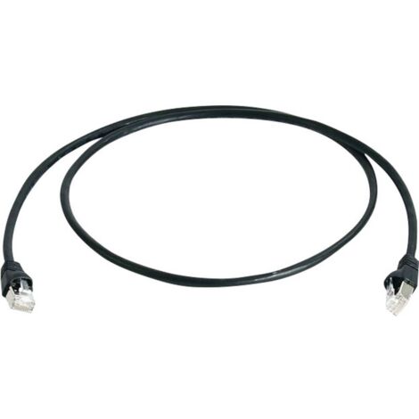 Câble de raccordement réseau informatique RJ45 Telegärtner 100009136 CAT 6a S/FTP noir 25.00 m Y628971 (1/4)
