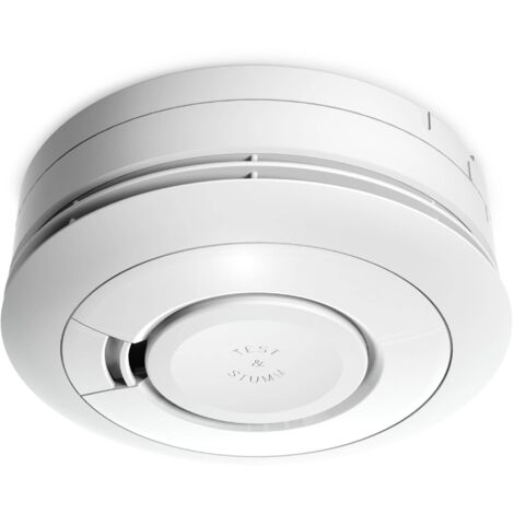 Détecteur de fumée sans fil 10 ans – Alimentation pile lithium 3V intégrée – Interconnectable – Alarme 85 dB – Ø 115 mm x H 45 mm – Ei Electronics - W812731