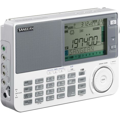 Récepteur universel FM Sangean ATS-909X2 – AM, ondes longues (OL) – Fonction réveil, 1674 stations mémorisables – Écran LCD rétroéclairé