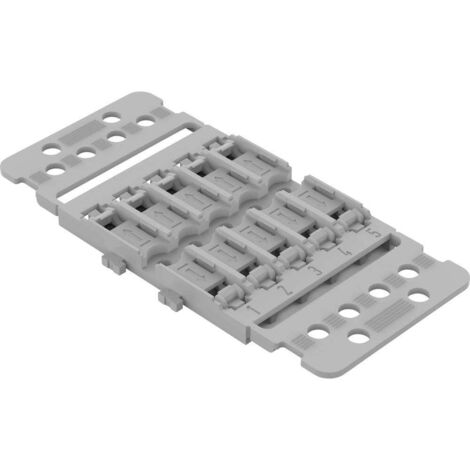 Adaptateur de fixation 5 pcs pour bornes Wago 221-2411 – Fixation à vis – Construction modulaire – Compatible avec rails DIN - Y339042