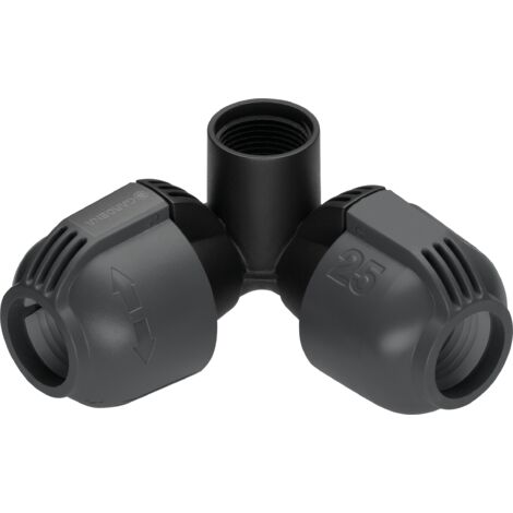 Gardena – Raccord d'angle 25 mm x 20/27 femelle 276420 – Raccord rapide pour arrosage – Système Quick & Easy – Étanchéité automatique (1/3)