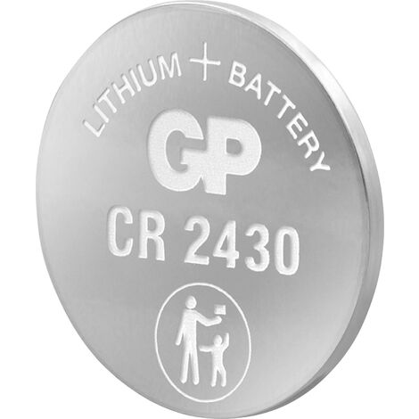 CR 2430 X2 GP: Pile bouton au lithium, 3 V, 24,5 x 3 mm, lot de 2