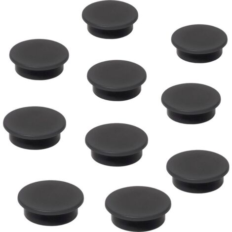 Aimant permanent rond noir 25 mm – Lot de 10 pièces – MU196 – Pour tableaux blancs – Adhérence forte jusqu'à 4 feuilles DIN A4 – Sigel - NOIR 10 PC