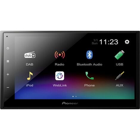 Pioneer DMH-A340DAB Autoradio 2 DIN port pour commande au volant, connexion possible à une caméra de recul, kit mains libres bluetooth, tuner DAB+ Y444102