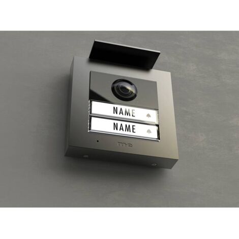 m-e modern-electronics VDV-2020 A Interphone vidéo filaire, RFID Station extérieure anthracite (1/4)