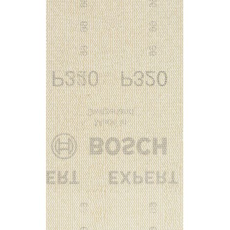 Bosch – Feuille abrasive non perforée 80 x 133 mm grain 320 pour ponceuse vibrante – Lot de 10 pièces – Fixation velcro – 2608900741