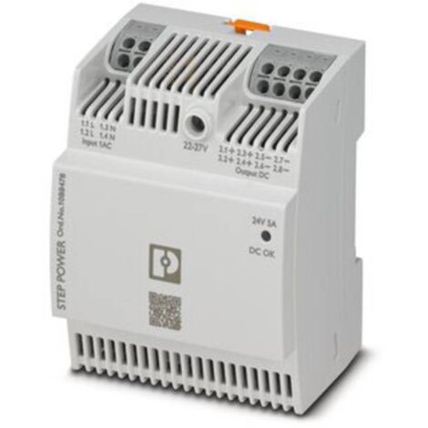 Alimentation rail DIN Phoenix Contact STEP3-PS/1AC/24DC/5/PT 1088478 24 V/DC 5 A 120 W 1 1 pc(s) (1/4)