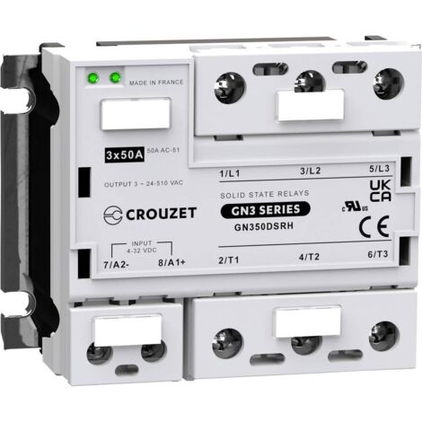 Crouzet Relais à semi-conducteurs GN350DSRH 50 A Tension de contact (max.): 510 V/AC à commutation aléatoire 1 pc(s) W410762 (1/3)