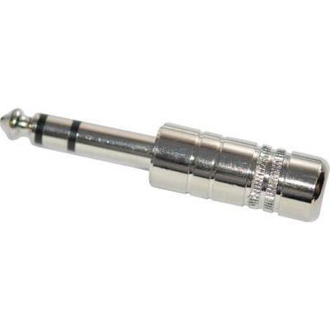 Jack 6.35 mm mâle, droit TRU COMPONENTS 733024 Nombre de pôles: 3 stéréo argent 1 pc(s) S478121 (1/2)