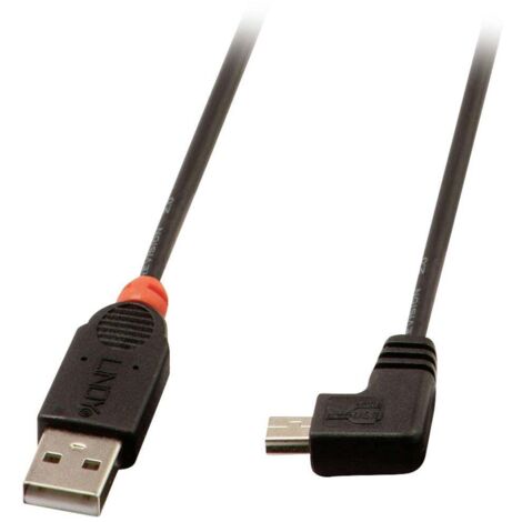 LINDY Câble USB USB 2.0 USB-A mâle, USB-Mini-B mâle 0.50 m noir 31970 (1/4)