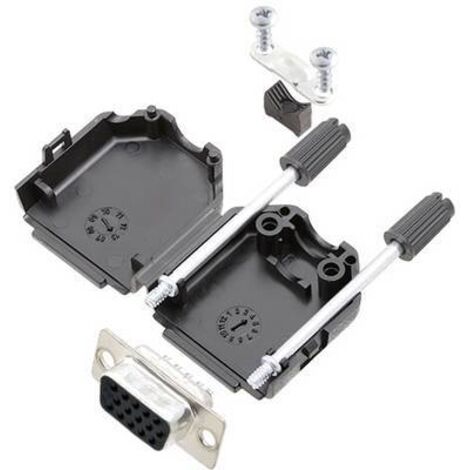 TRU COMPONENTS TCDPPK09BKHDS15K 7709504K Kit embase SUB-D femelle 180 ° Nombre de pôles: 15 fût à souder 1 pc(s) R549541 (1/2)