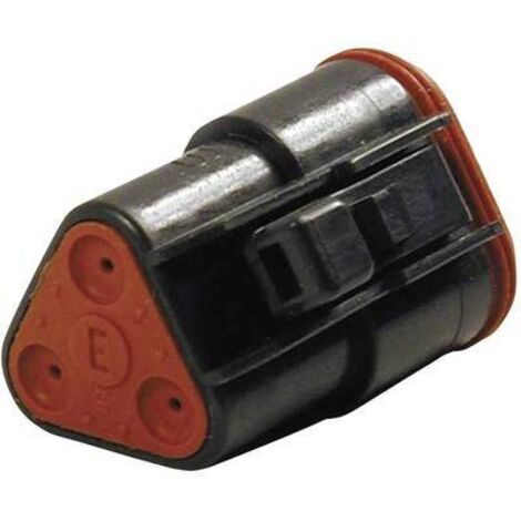 TE Connectivity DT 06-3S-CE06 Cosse cylindrique mâle femelle, droit Nombre total de pôles: 3 Série ( (1/2)
