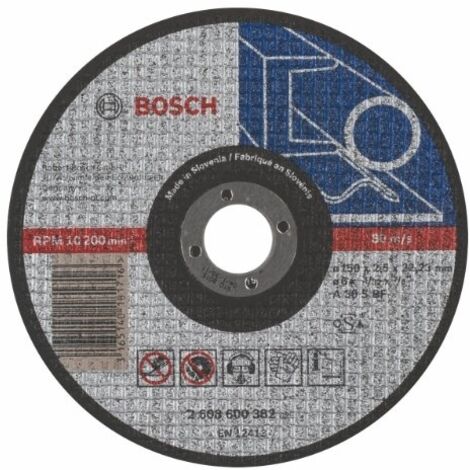 Bosch – Disque à tronçonner 150 mm 2608600382 – Acier pour métal – Épaisseur 2,5 mm – Pour meuleuse angulaire – 1 pièce