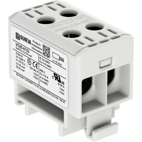 Ouneva Group VC05-0153 Bloc de distribution raccord à vis gris 1 pc(s) A333562