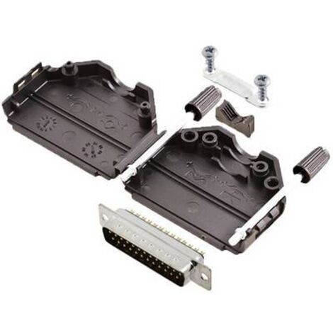 TRU COMPONENTS TCDPPK25BKDBPK 7709912 Kit embase SUB-D mâle 180 ° Nombre de pôles: 25 fût à souder 1 pc(s) R541461 (1/2)