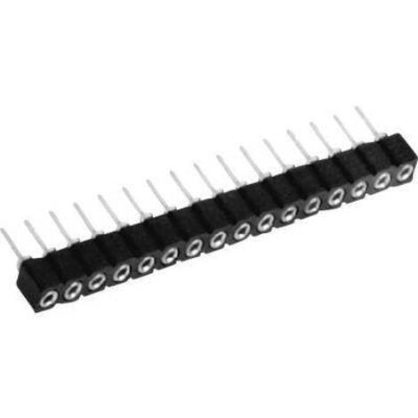 TRU COMPONENTS Barrette femelle (de précision) Nbr de rangées: 1 Nombre de pôles par rangée: 10 TC-0514-010-1-50-00-6 1 pc(s) S876491 (1/2)