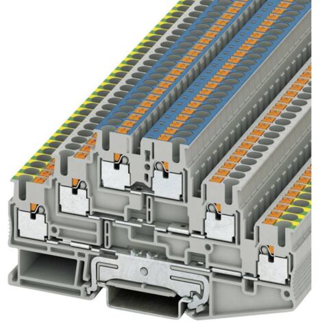 Phoenix Contact – Bloc de jonction pour conducteur de protection 3210538 – 6 connexions – 20A 500V – Compatible sections 0,14 à 4 mm² – Raccordement Push-in - D22932