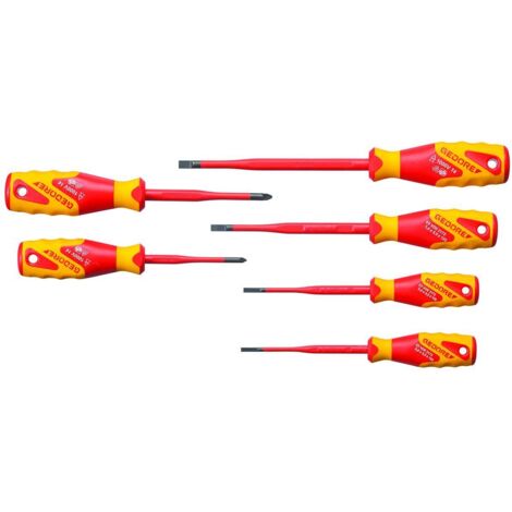 Jeu de tournevis Gedore VDE 2162-2172 PZ-06 cruciforme, vis à fente R742641 (1/5)