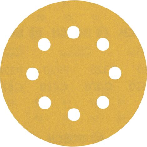 Bosch 5x Expert C470 Papier abrasif à 8 trous pour ponceuse excentrique 115 mm G 320 - 2608900800