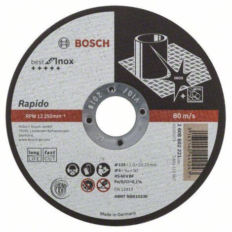 Bosch Accessories 2608602389 Disque a tronconner a moyeu deporte 125 mm 1 pc(s) metal A315102