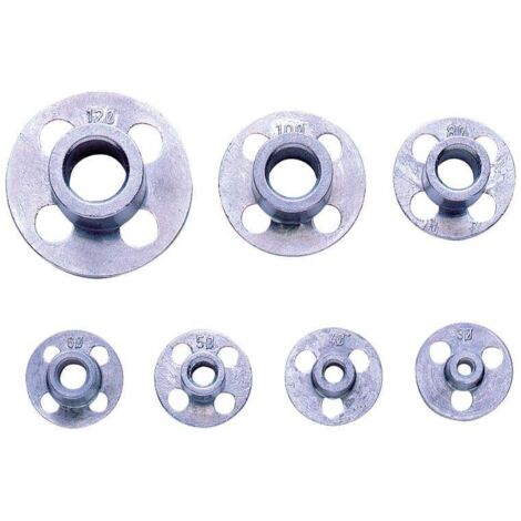 Exact 15198 Set de guides pour filière 7 pièces Adapté pour (tarauds) filière Ø 25 x 9 M3 - M12 DIN 225