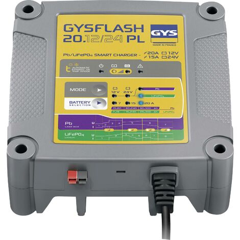 GYS GYSFLASH 20.12/24 PL 026049 Chargeur automatique 12 V, 24 V 7 A, 15 A, 20 A (1/6)