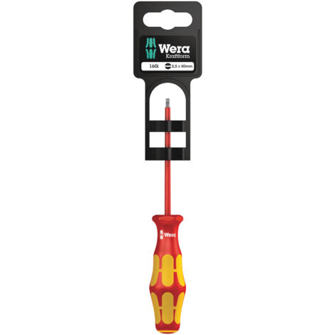 WERA 160 I SB VDE TOURNEVIS PLAT ISOLÉ SB, 0,4 X 2,5 X 80 MM, 05100000001