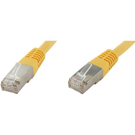 Câble réseau Ethernet (RJ45) jaune catégorie 6A S/FTP