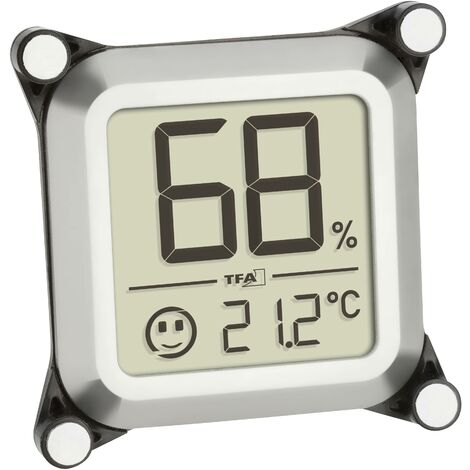 TFA Dostmann Humidore Thermo-hygromètre argent 30.5056.54 D047652 (1/5)