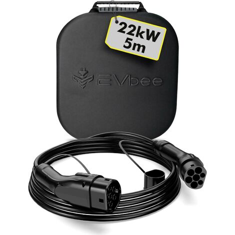 JATRHG Cable Recharge Voiture Electrique Câble de Charge Type 2 Chargeur EV  Voiture Électrique 7.2KW 32Amp 5 mètres
