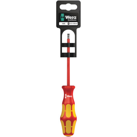 Wera 160i VDE Tournevis pour vis à fente Largeur de lame: 4 mm
