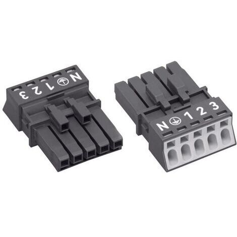 Connecteur d'alimentation série (connecteur réseau) WINSTA MINI WAGO 890-205 femelle, droit Nombre total de pôles: 4 + PE 16 A noir 1 pc(s) D25237