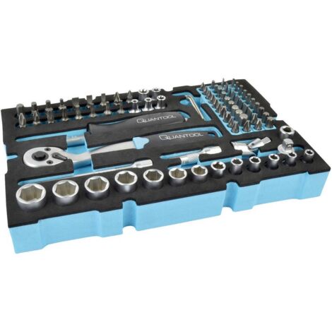 Brüder Mannesmann QUANTOOL Jeu de clés à douille 1/4 (6.3 mm) 85 pièces Q25002 (1/2)