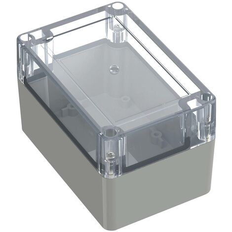 TRU COMPONENTS TC-10860648 Boîtier universel 120 x 80 x 75.20 Polycarbonate gris clair 1 pc(s) D939852
