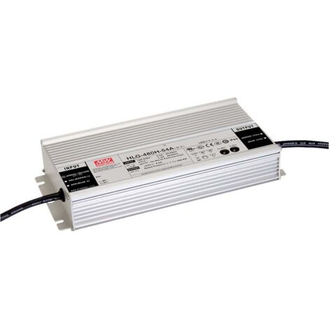 Driver de LED Mean Well HLG-480H-24A à tension constante, à courant constant 480 W 20 A 24 V/DC extérieur, circuit PFC, réglable, protection contr D919671