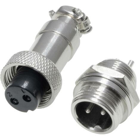 453541 Connecteur rond embase femelle, mâle Nombre total de pôles: 2 1 set D733302