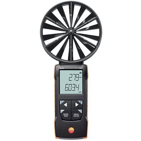 Testo – Anémomètre à hélice 100 mm – Connexion App – Mesures précises pour ventilation – Débit volumique et moyennes temporelles
