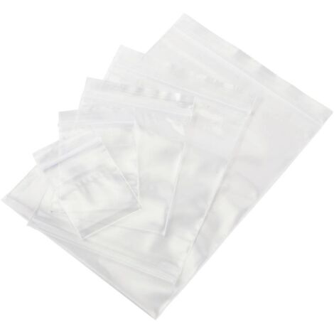 SACHET À FERMETURE PRESSION SANS BANDE DINSCRIPTION TRANSPARENT POLYÉTHYLÈNE TRU COMPONENTS TC-10134564 (1/3)