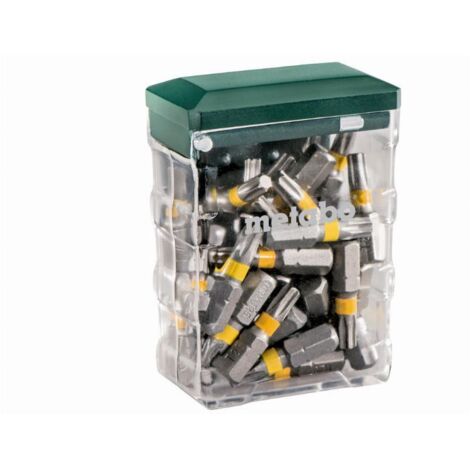 Metabo – Jeu d'embouts T25 25 pièces – Longueur 25mm – Acier chrome-vanadium S2 – Code couleur pour choix rapide – 626713000