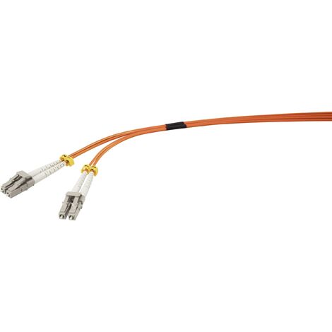 Renkforce RF-5189148 fibre optique FO Câble de raccordement 1.00 m orange [1x LC mâle - 1x LC mâle] 50/125 µ Multimode OM2 S013412