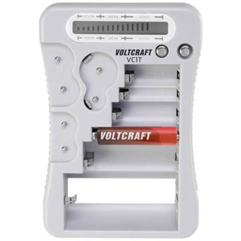 VOLTCRAFT Testeur de piles VC1T plage de mesure (testeur de pile) 1,5 V, 3 V, 6 V, 9 V pile VC-12613