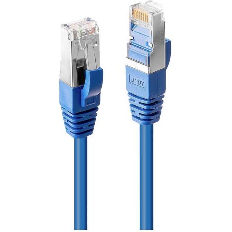 LINDY 45646 RJ45 Câble réseau, câble patch CAT 6 S/FTP 7.50 m bleu 1 pc(s) R980211 (1/2)