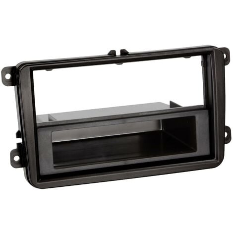 Support autoradio 2DIN compatible avec Skoda VW Seat Avec vide poche - Noir