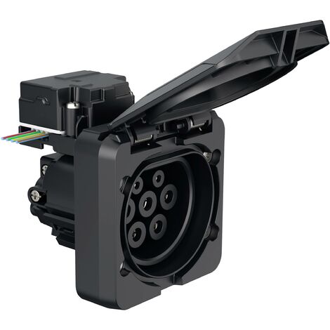 Prise de charge type 2 E325R 32 A – IP44 – Montage sur panneau arrière – Verrouillage automatique – Pour véhicules électriques – PCE