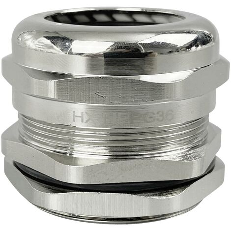 TRU COMPONENTS TC-10305396 PRESSE-ÉTOUPE PG36 LAITON (NICKELÉ) MÉTAL 1 PC(S) (1/2)