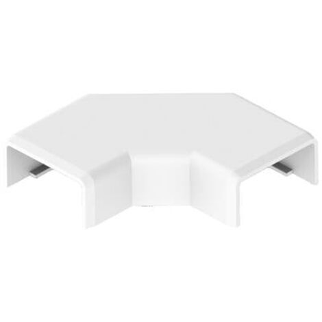 Coude pour goulotte électrique 8923 – Angle plat 20x10 mm – Installation en zone dangereuse 2 et 22 – 1 pièce blanche – Kopos
